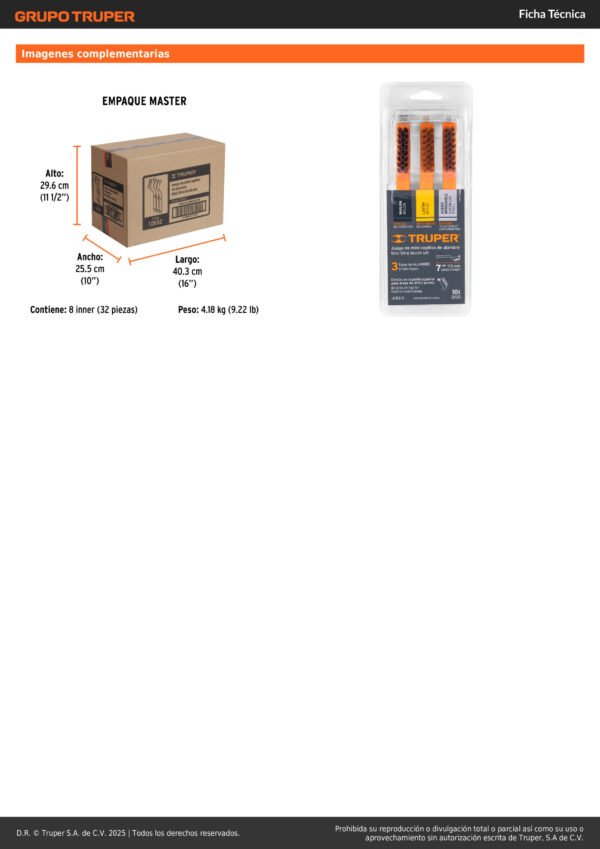 Juego 3 Mini Cepillos De Alambre Truper