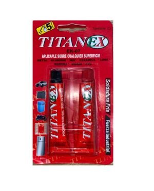Masilla Pegante 2 En 1 Titanex Soldadura Fria Acabado Transparente