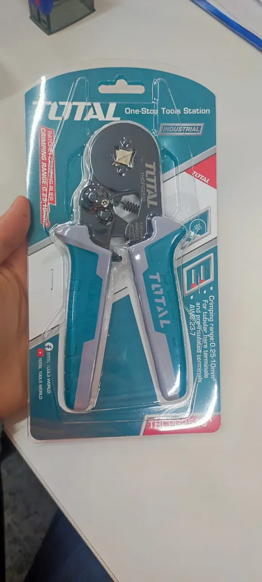 Alicate Ponchador 7pul Terminal Tubular Preaislado 0.25-10mm