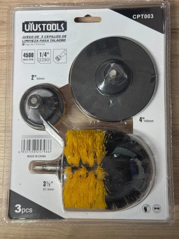 D_NQ_NP_2X_688752-MLA84702441045_052025-F Juego De 3 Cepillos Multiusos Para Taladro Uyustools