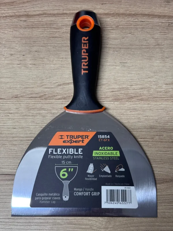 Espátula Flexible Acero Inoxidable 6 Truper