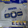 Disco 10'' Sierra 80 Dientes eje 30mm + 2 Anillos16mm y 25mm 10 pulgadas Irwin