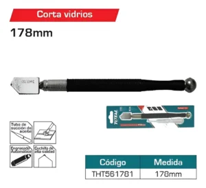 Corta Vidrio Metalico 18cm Industrial Total 5000 Metros