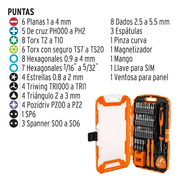 Juego Destornillador Precision Electronica Truper Jgo-tel-77