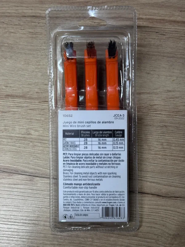 Juego 3 Mini Cepillos De Alambre Truper