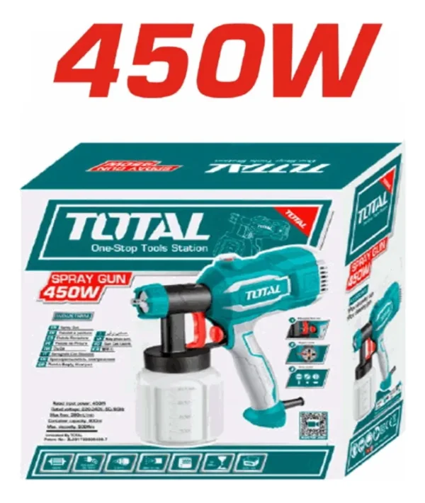 Pistola Para Pintar 450w Industrial Total Utt3506 + 2 Acc