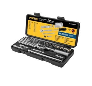 Juego De Copas 22 Piezas 1/4" Para Mecánico 23980 Pretul