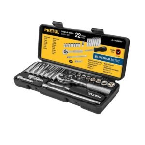 Juego De Copas 22 Piezas 1/4" Para Mecánico 23980 Pretul