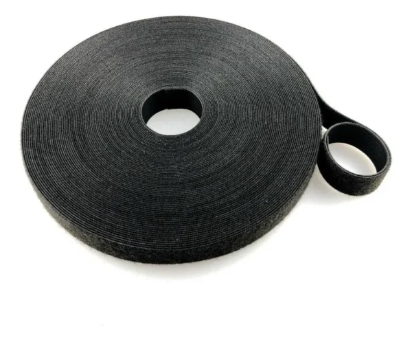 Cinta Velcro 25mm Ancho X 25 Metros Color Negro O Blanco