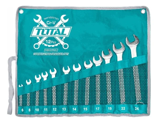 Juego 12 Llaves Mixtas Combinadas 6-24mm Largas Total Mate