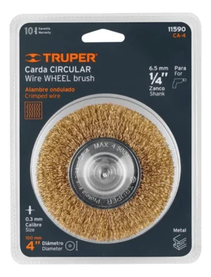 Grata Cepillo Alambre Truper 4 Taladro Truper
