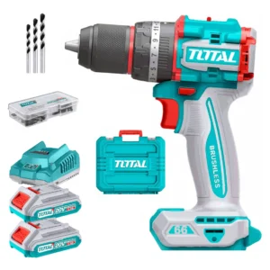 Taladro Percutor Total Inalambrico 66nm 1/2 + Metalico + Acc Total