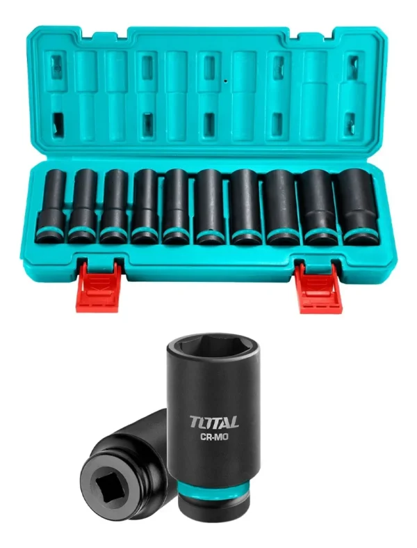 Juego copas impacto largas cuadrante de 1/2 marca total 10mm a 24mm