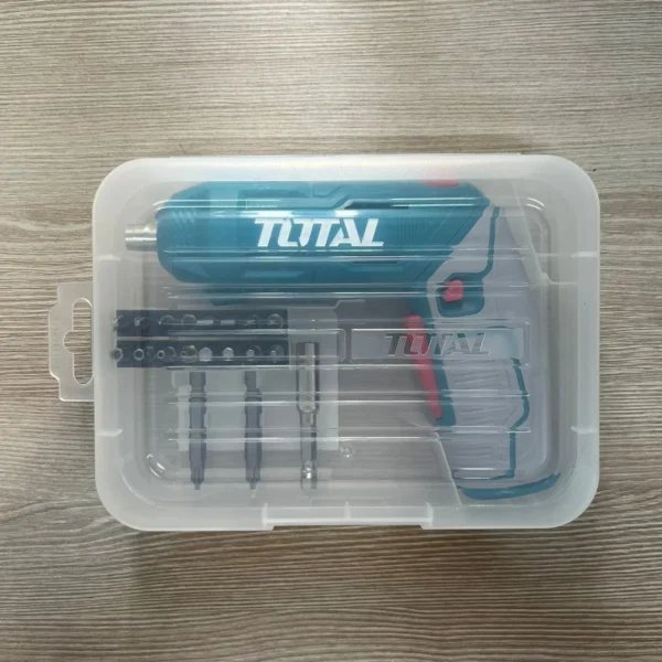 Destornillador Inalambricor Escualizable 4v + 19acc + Cable Total