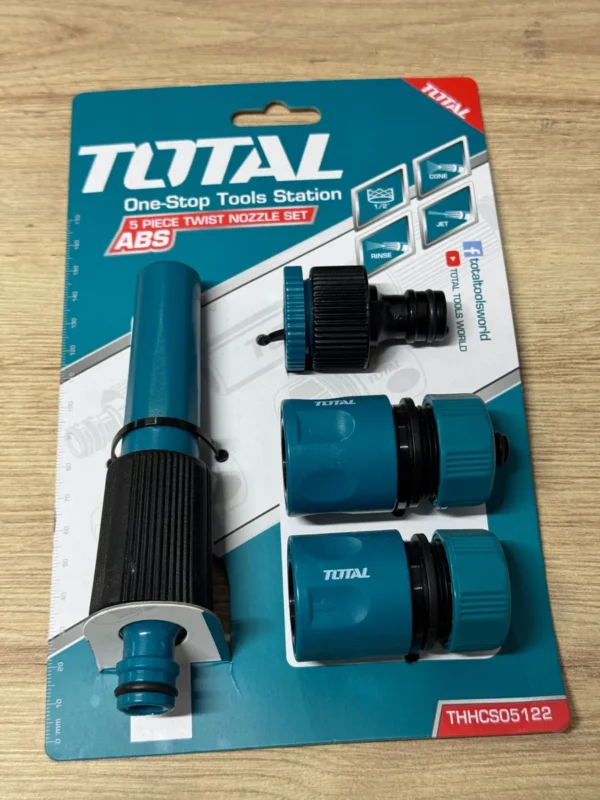 Kit Juego Boquillas Giratorias Para Manguera 5 Piezas Total