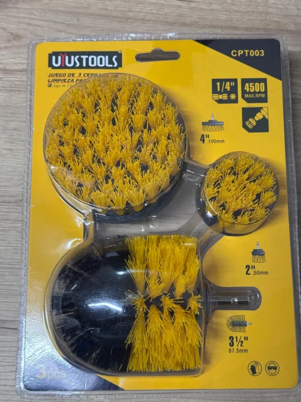 D_NQ_NP_2X_986954-MCO84404456832_052025-F Juego De 3 Cepillos Multiusos Para Taladro Uyustools