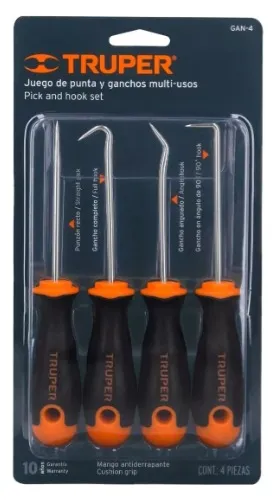 D_NQ_NP_735097-MCO71692457340_092023-O Juego De Puntas Y Ganzuás 4 Piezas - Truper 14210