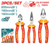 Set Alicate + Pinza + Cortafrio 1000v Aislados 6puLG Total