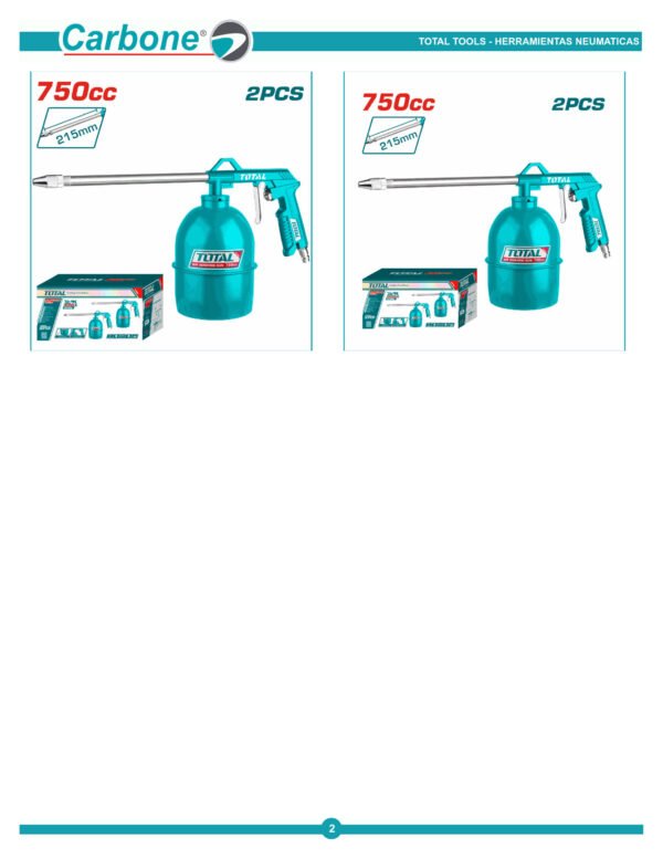 Petrolizadora 750cc Pistola Spray De Lavado Total Tat20751