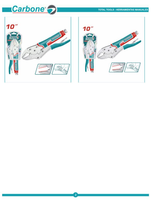 Alicate Hombresolo De Presión Boca Recta 10" Total