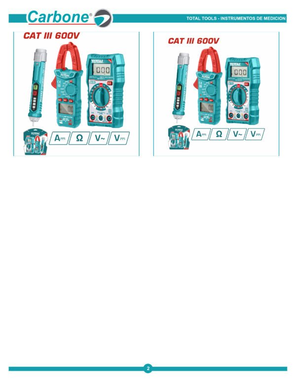 Multimetro + Multitester Con Pinza + Probador De Volt Total
