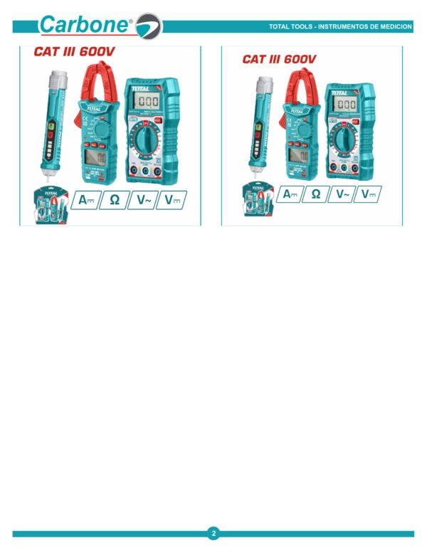 Multimetro + Multitester Con Pinza + Probador De Volt Total