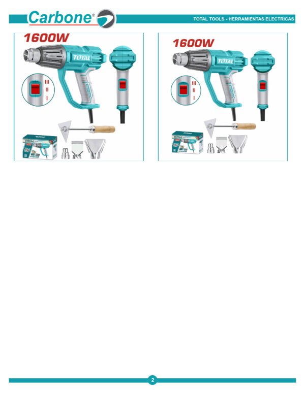 Pistola De Calor Inalambrica 20v 300550°c Total Sin Bateria