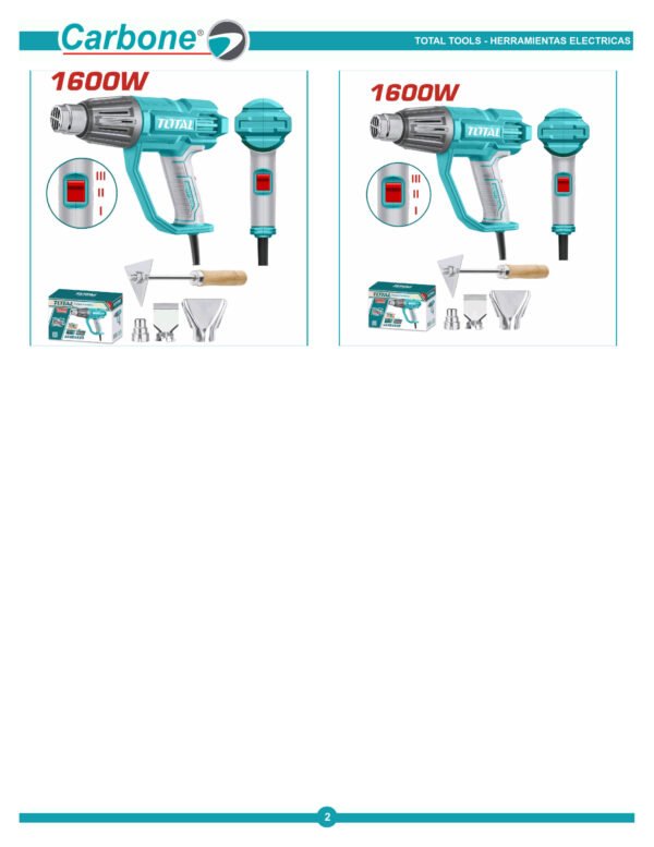 Pistola De Calor Inalambrica 20v 300550°c Total Sin Bateria