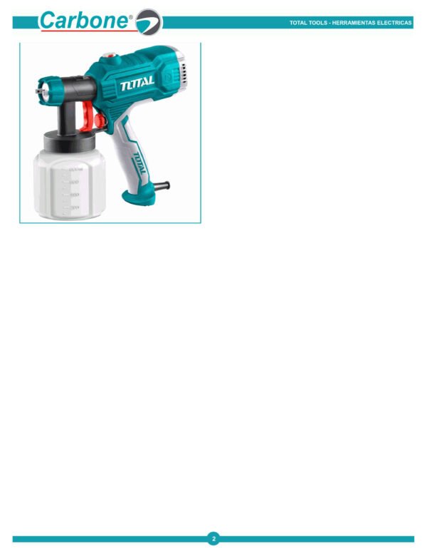 Pistola Para Pintar 450w Industrial Total Utt3506 + 2 Acc