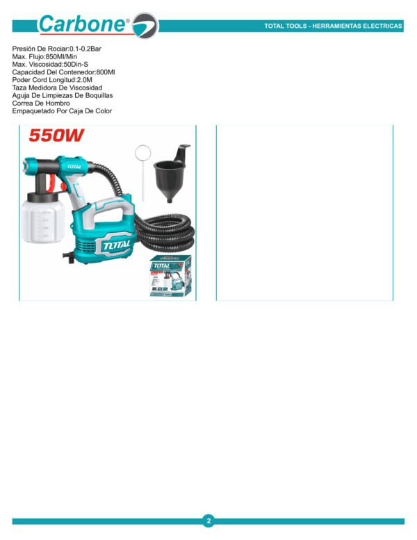 Pistola Para Pintar Con Turbina Total Utt5006 Color Azul 110