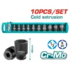 Juego copas impacto largas cuadrante de 1/2 marca total 10mm a 24mm