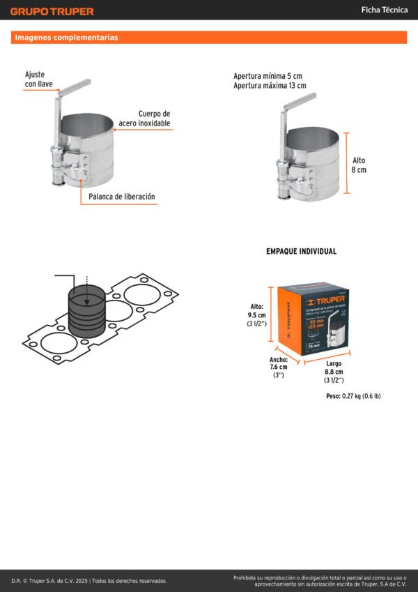 Compresor De Anillos De Pistón Gasolina Truper 14536