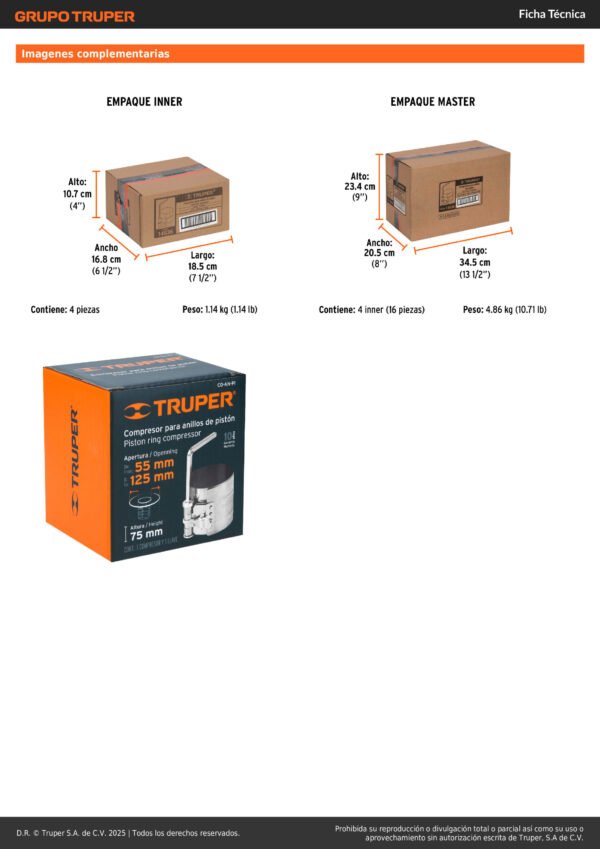 Compresor De Anillos De Pistón Gasolina Truper 14536