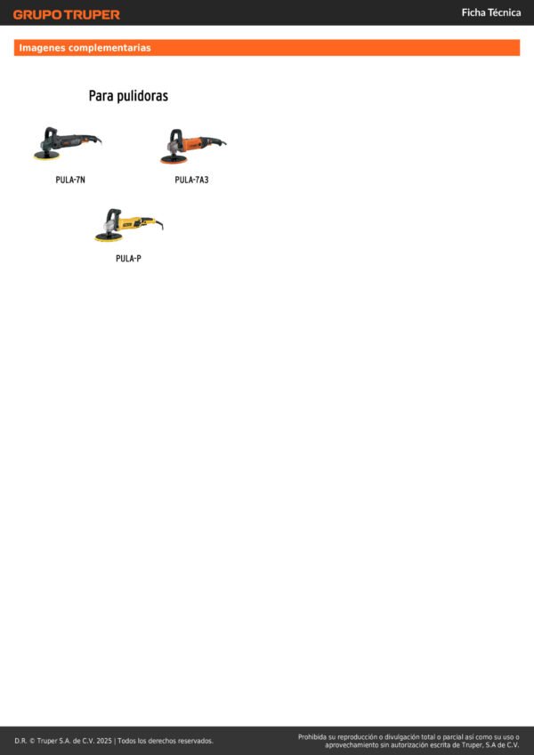 Pomo Felpa 7pg Truper Repuesto Para Polichadora