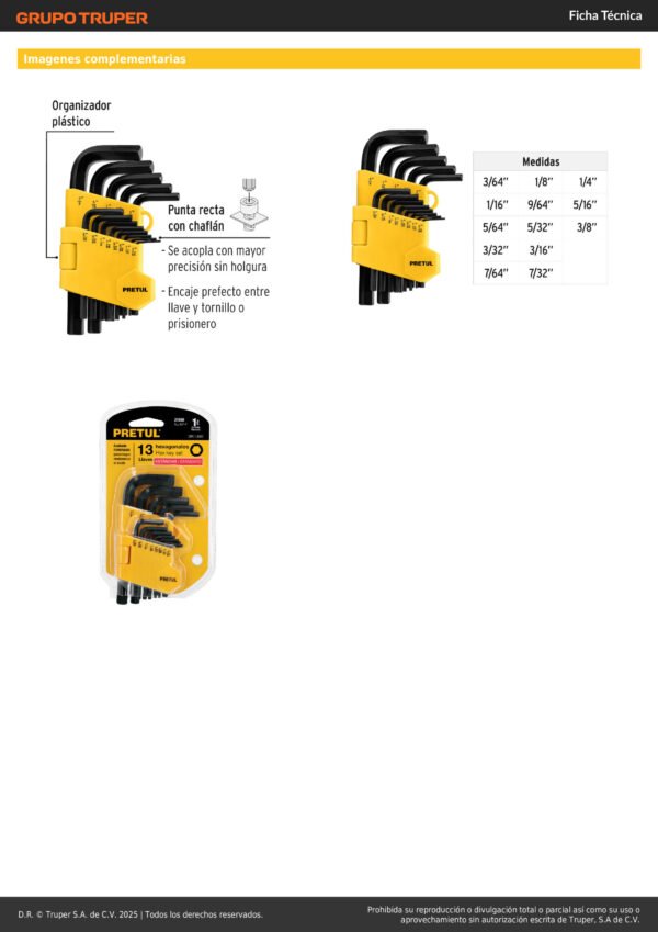 Juego 13pg Piezas Llaves Bristol En Pulgada 21856