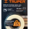 Cinta De Montaje Doble Cara Truper 19mm X 1,5m