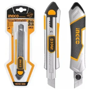 Bisturi Ingco Industrial Total Con Seguro 18mm Metalico