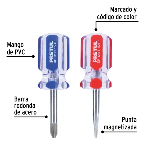 Juego De Destornillador Tipo Trompo 2 Piezas Pretul 21379