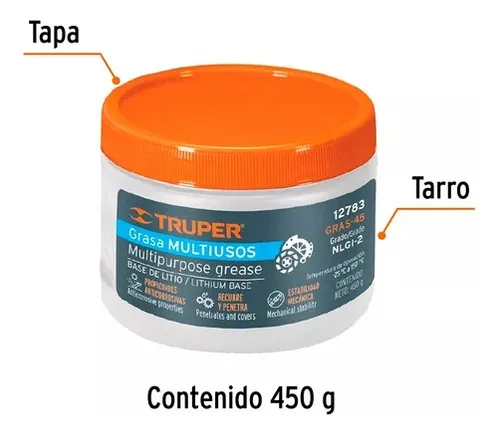 Grasa Lubricante Truper Multiusos Carro Moto 450g 12783