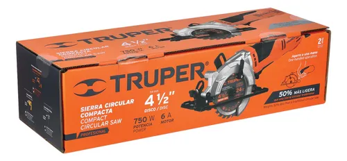 Sierra Circular Compacta 4-1/2'' De Gatillo 750w Truper