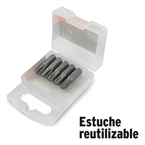 Estuche 5 Puntas Cruz Largars Ph2 De Impacto 3'' Truper