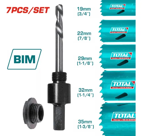 Kit X 5 Sierra Copa Bimetalica Madera Acero Inoxidable Total