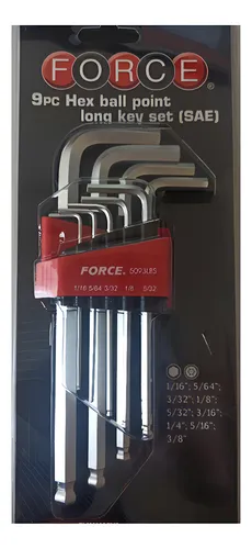 Juego Llaves Bristol Larga 1/16 A 3/8 Force 5093lbs