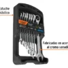 Juego 8 Llaves Mixtas Milimétricas Industrial Ratchet 15816