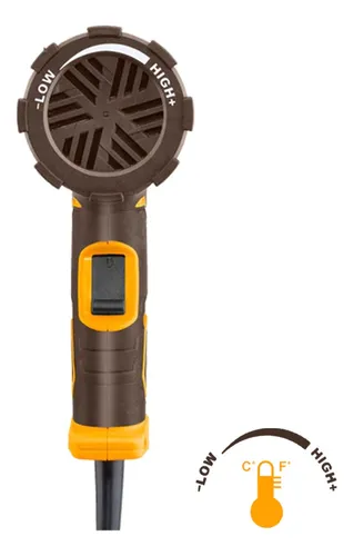 Pistola De Calor Graduable 550° Pesado + 4 Boquillas Ingco
