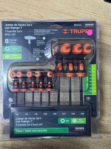Juego De Llaves Torx Mango T 8 Piezas Truper Expert 100935