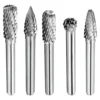 Juego X5 Fresas Para Metal Tungsteno 14'' X 516'' Mototool