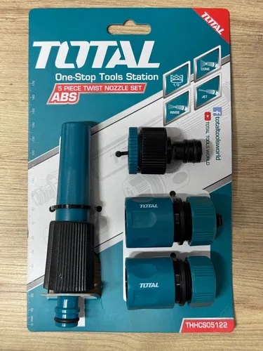 Kit Juego Boquillas Giratorias Para Manguera 5 Piezas Total