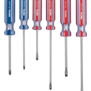Juego Destornilladores X6pzas Mango Pvc Pretul Pesado