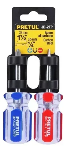 Juego De Destornillador Tipo Trompo 2 Piezas Pretul 21379